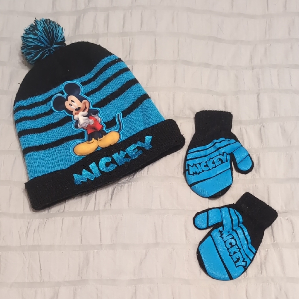 Toddler Mickey Hat & Mitts Set